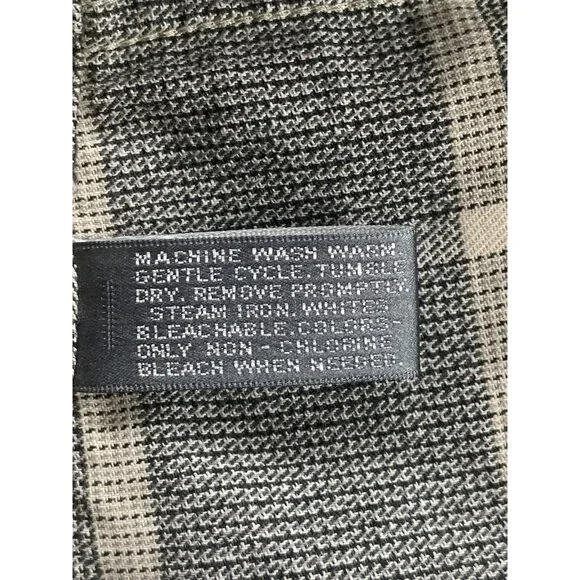 Van Heusen Mens Top Button Up Long Sleeve Gray Plaid Dress Shirt Size 17.5 32/33 - Picture 14 of 14